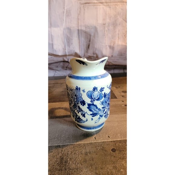 Vintage Delfts blue Distel vase pitcher Handpainte - Picture 2 of 5